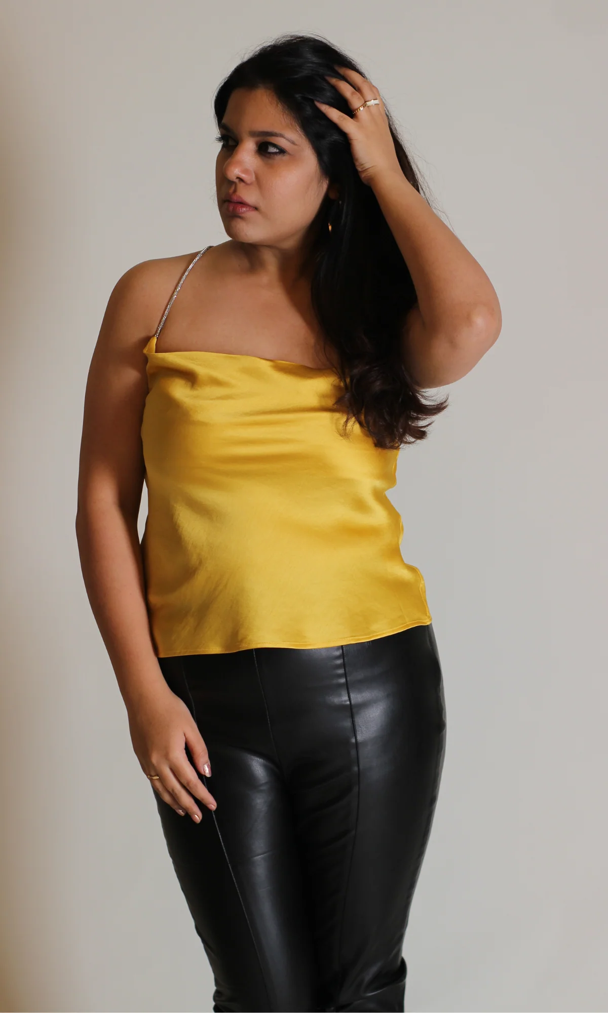 Deep Yellow Rhinestone Top - Image 5