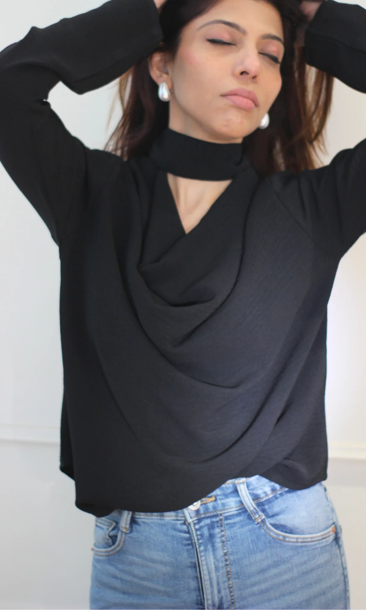Midnight Choker Cowl Top - Image 3