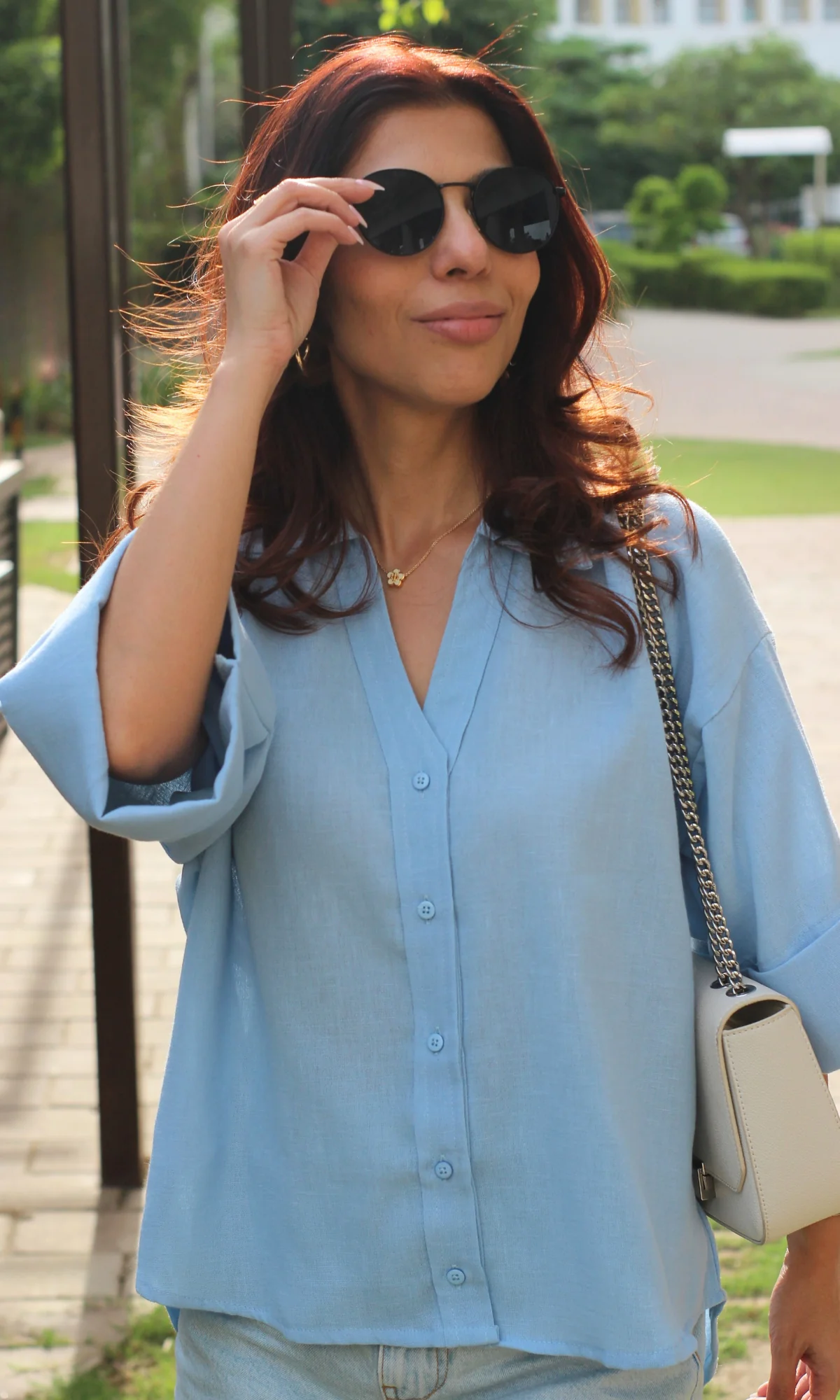 Arctic Blue Textured Shirt - Image 5