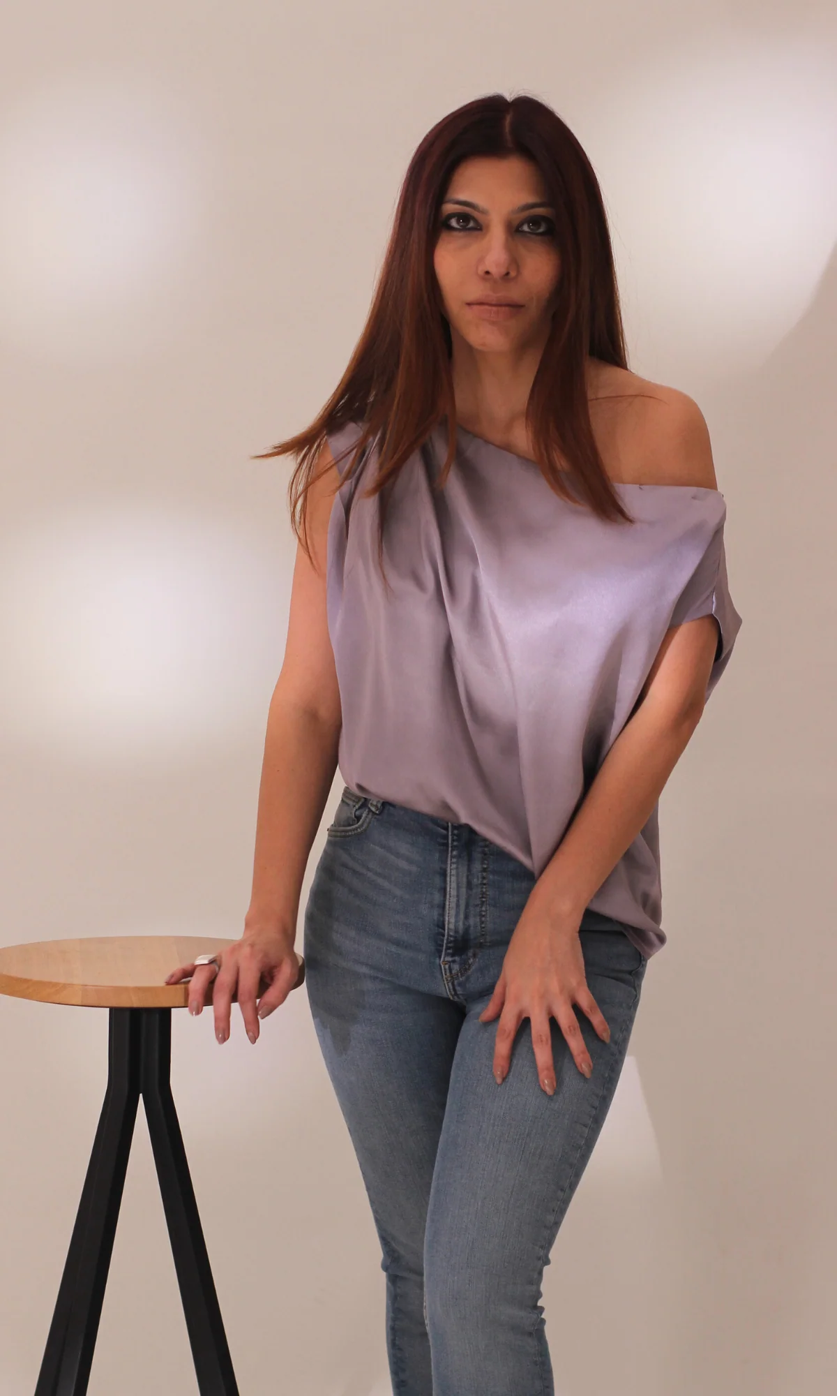 Steel Lavender One-Shoulder Top - Image 6